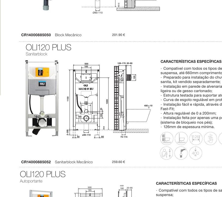 OLI120 Plus Sanitarblock